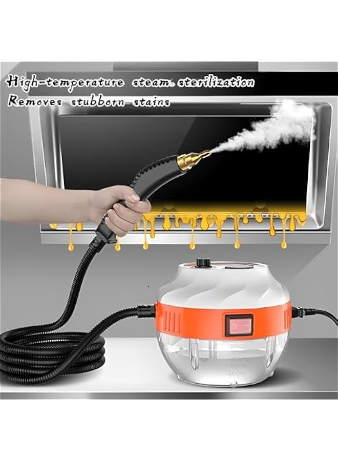 Beauenty Steam Cleaner,3800W Handheld Temperature Pressurized Steam Cleaner with 3 Brush Heads,Portable Steam Cleaners with 6-gears Adjustable for Kitchen, Bathroom,Carpet,Car,Furniture,and Tile - Image 5