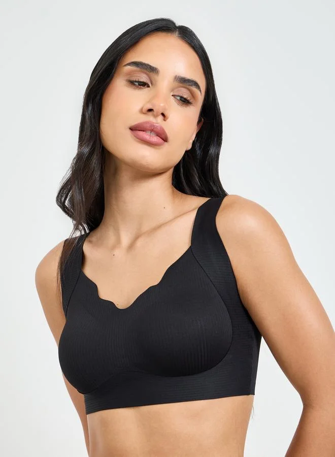 Take Two Solid Padded Non Wired T-Shirt Bra And Briefs Lingerie Set