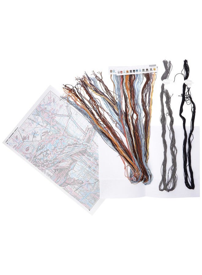 Dimensions Wise Owl Counted Cross Stitch Kit, 14 Count White Aida, 14'' x 11'' - Image 1