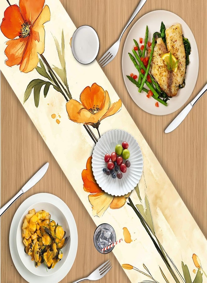 THISFIND Elegant Floral & Butterfly Table Runner and Placemats Set – 1 Runner & 4 Placemats – Autumn Table Decor with Blooms, Butterflies & Wheat for Fall Dining and Rustic Homes - Image 4