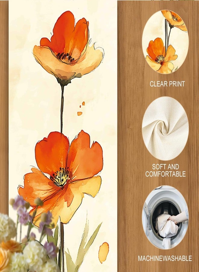 THISFIND Elegant Floral & Butterfly Table Runner and Placemats Set – 1 Runner & 4 Placemats – Autumn Table Decor with Blooms, Butterflies & Wheat for Fall Dining and Rustic Homes - Image 5