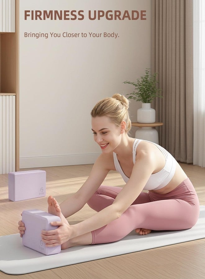Gruper Yoga Blocks 2 Pack, 9"x6"x3" Exercise Blocks High-Density EVA Foam Blocks with Soft Non-Slip Surface, Lightweight Yoga Props for Yoga Pilates Meditation & Stretching - Image 5