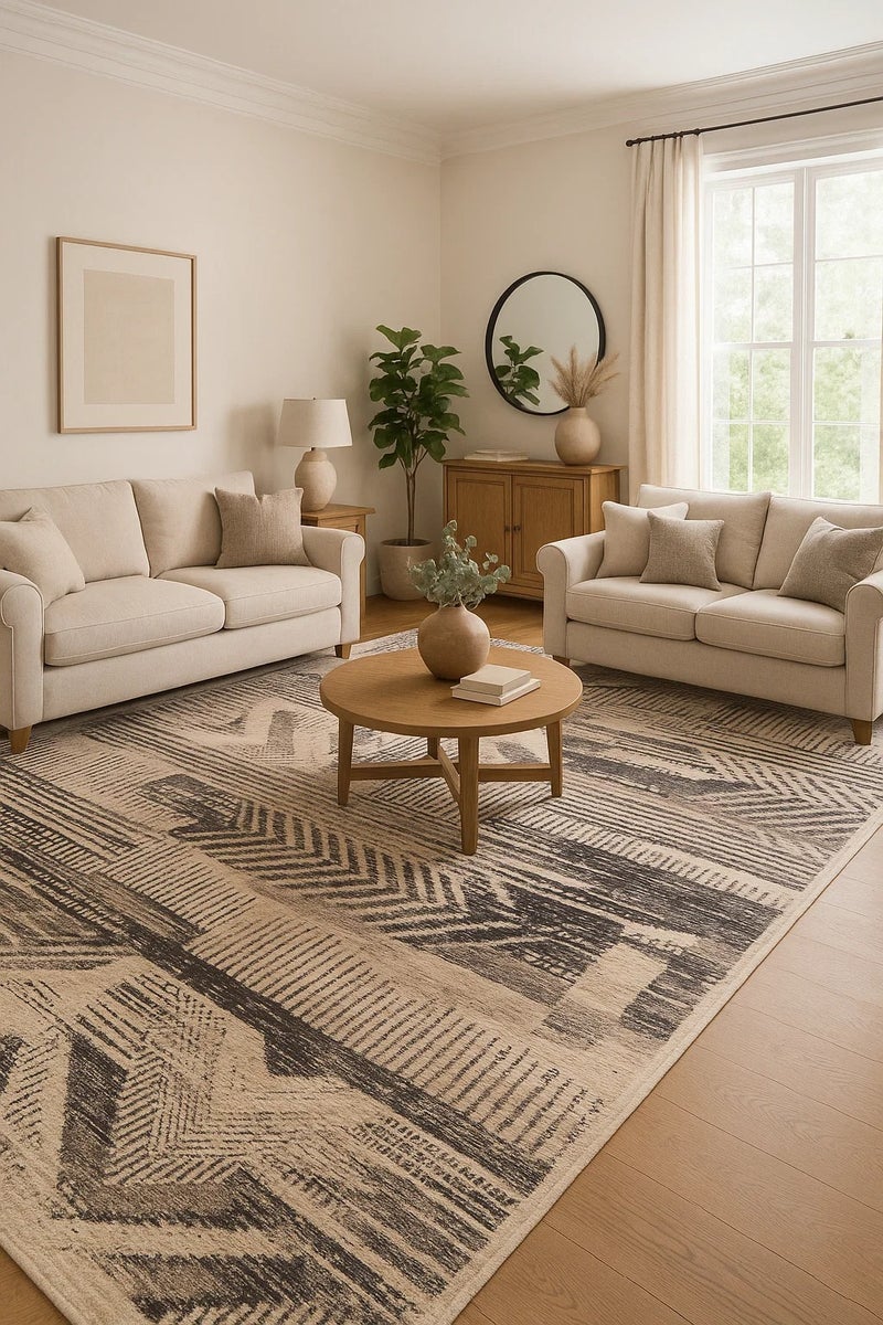 لوفت سجادة كريسنت، سجادة غرفة معيشة عصرية، سجادات أرضية ناعمة، وسائد سجاد، سجادة أريكة مانعة للانزلاق، سجادة غرفة معيشة قابلة للغسل، مقاس 230X310CMS، متعدد الألوان -1601/RD9-D - Image 1