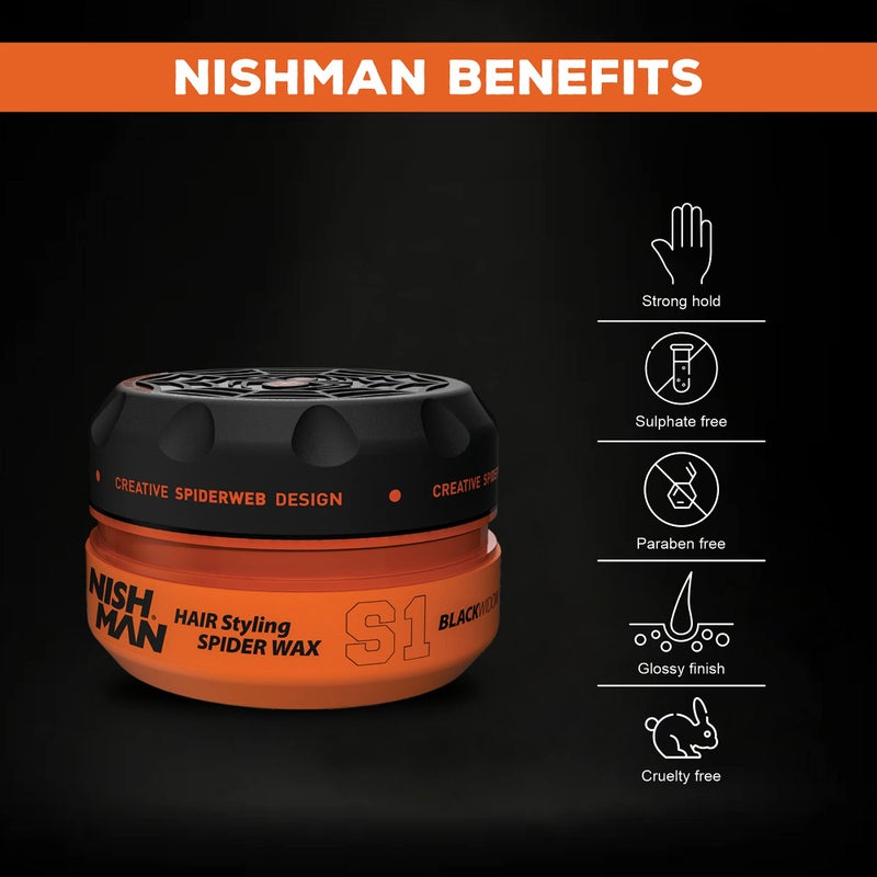 Nishman Hair Styling Spider Wax S1 150 ml - Image 3