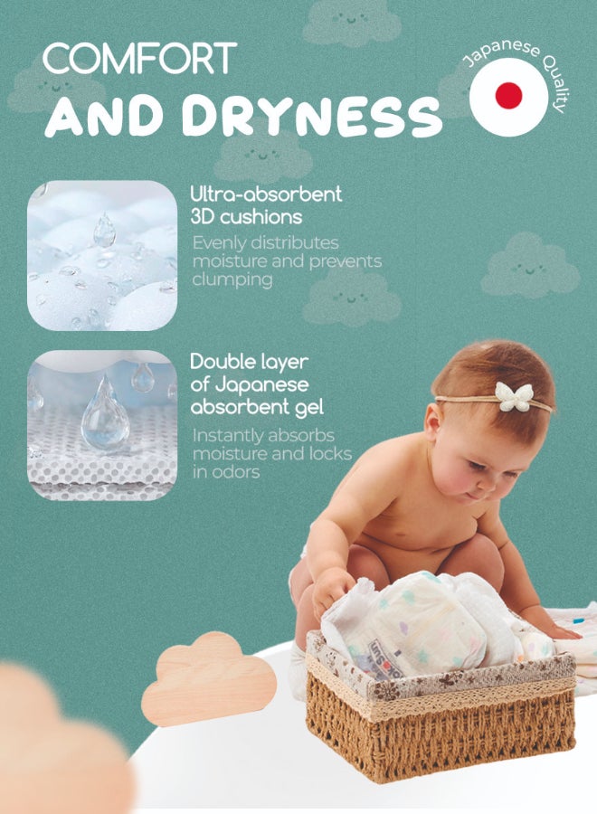 YokoSun Baby Diapers, Size 5 / XL (13+ kg), 42 pcs â€“ Ultra-Soft, Hypoallergenic Nappies, Japanese Technology for Baby Skin Care, Leakproof with 12-Hour Dryness Protection - Image 2