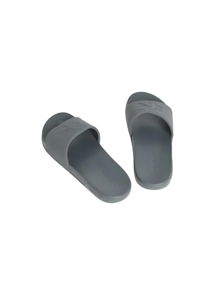 CALVIN KLEIN  Essential Monogram Canvas Slide Sandals for Men | Best Price UAE