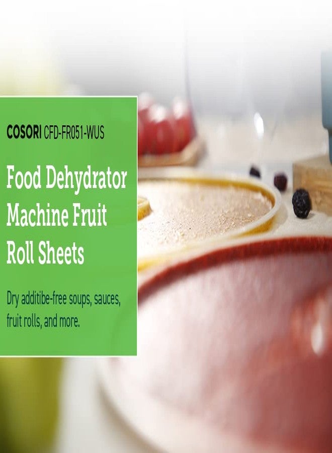 كوسوري ملحقات مجفف الطعام من كوسوري، لفائف جلد الفاكهة لـ 5 صواني CFD-N051-W فقط، خالية من مادة BPA، CFD-FR051-WUS، عبوة من قطعتين - Image 4