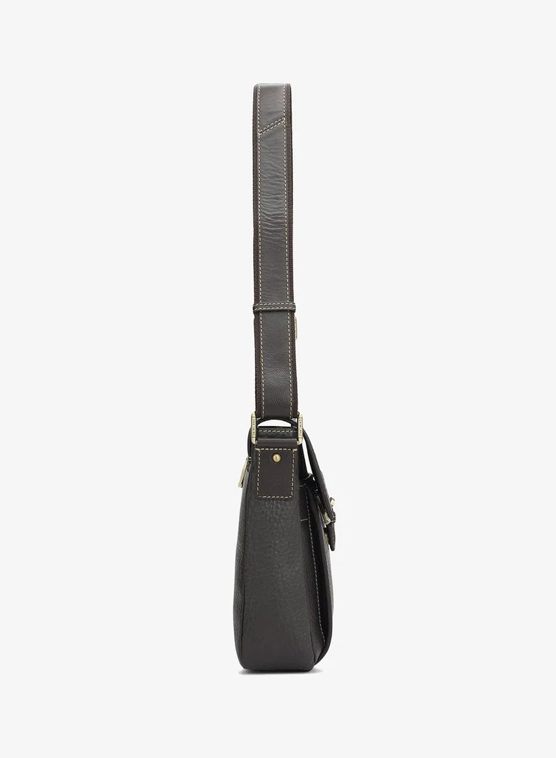 Da Milano  Bub Leather Men Sling - Brown for Men | Best Price UAE