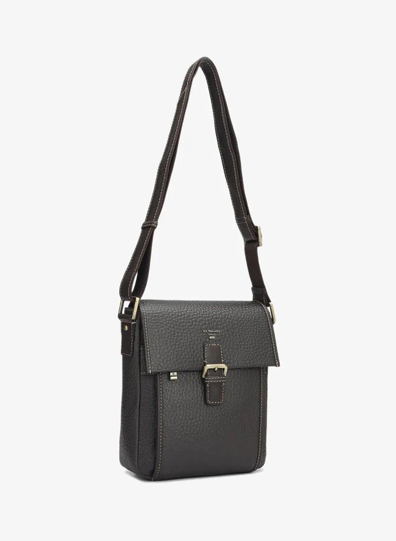Da Milano  Bub Leather Men Sling - Brown for Men | Best Price UAE