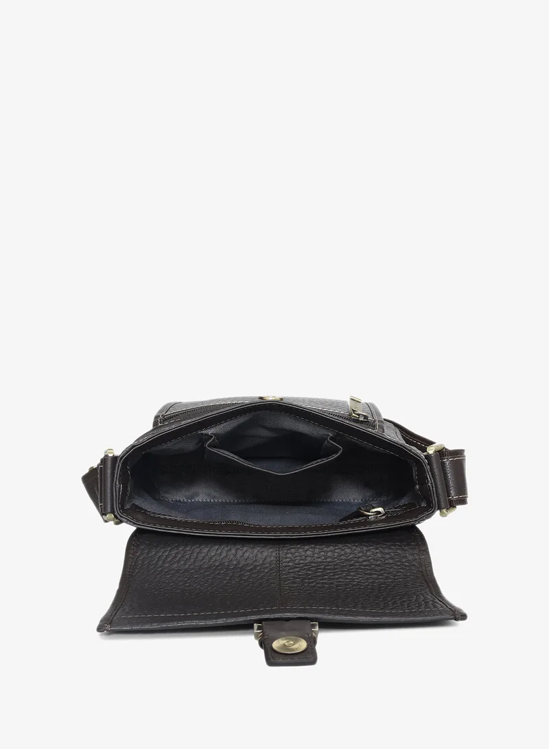 Da Milano  Bub Leather Men Sling - Brown for Men | Best Price UAE