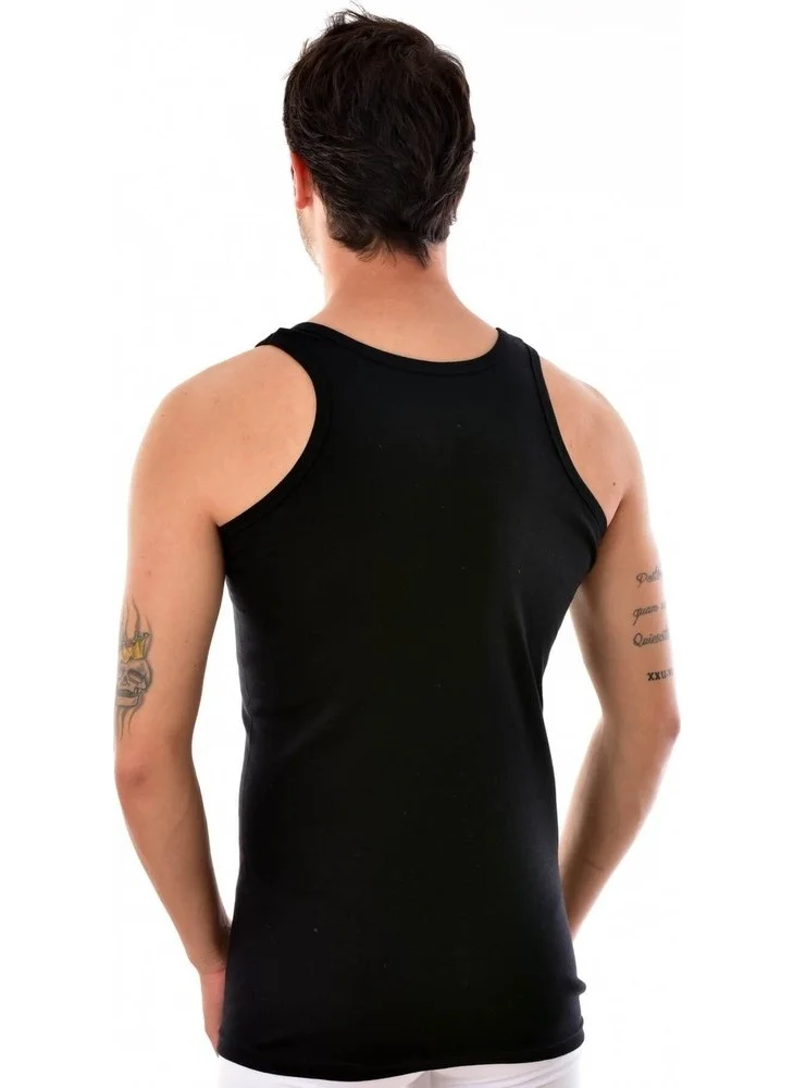 Tutku Passion 5 Pack Passion Rib Suspender Men's Undershirt Black