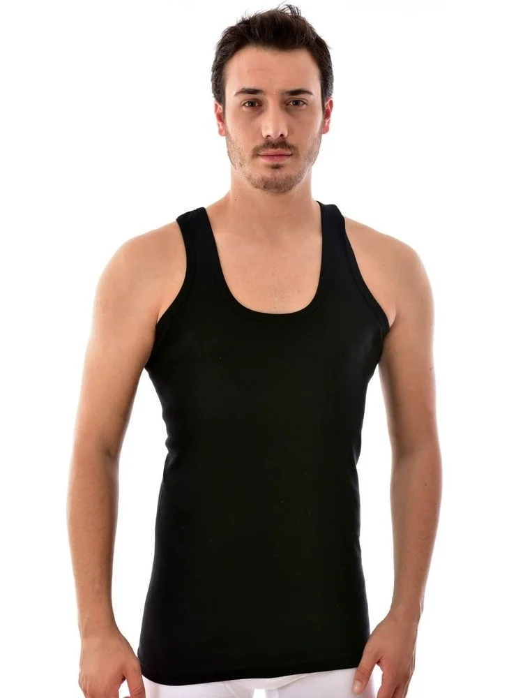 Tutku Passion 5 Pack Passion Rib Suspender Men's Undershirt Black