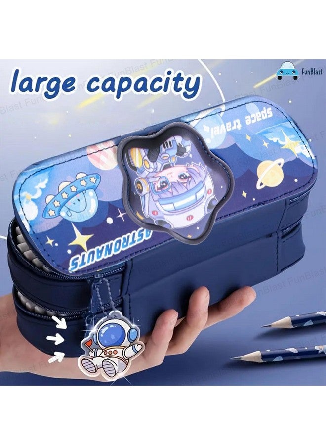 FunBlast Pencil Pouch for Boys - Space Theme Pencil Case, Multipurpose Zipper Stationary Organizer Pouch for Kids, School Supply Organizer for Students - Image 4