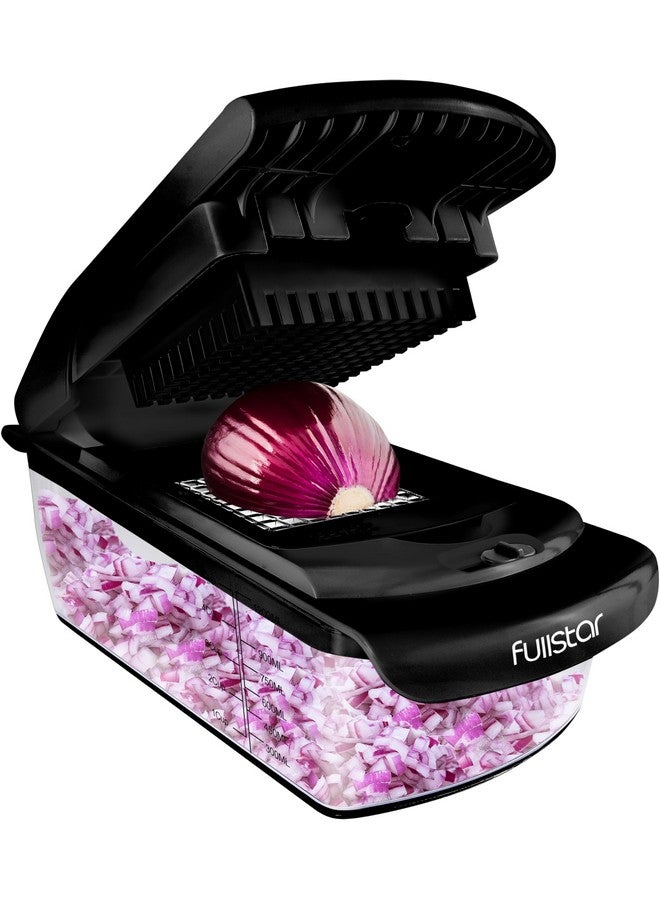 Fullstar Fullstar Vegetable Chopper - Food Chopper - Onion Chopper - Vegetable Slicer & Spiralizer - Veggie Chopper with Container - Kitchen Gadgets - Home Essentials - Kitchen Accessories (4 in 1, Black)  - Image 3