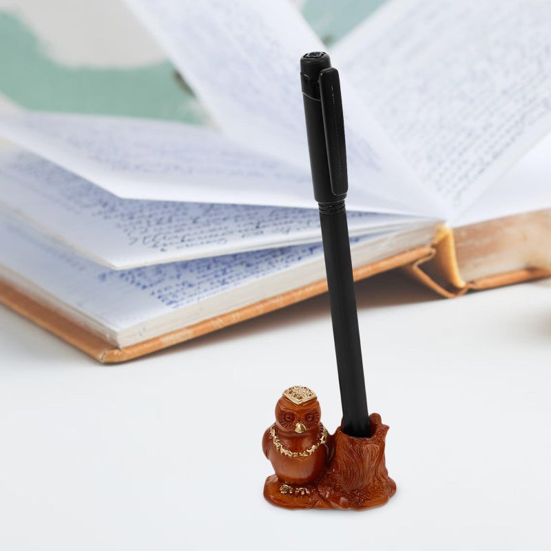 Cute Owl Pen Holder Small Resin Desk Organizer Stationery Storage Container - Image 5