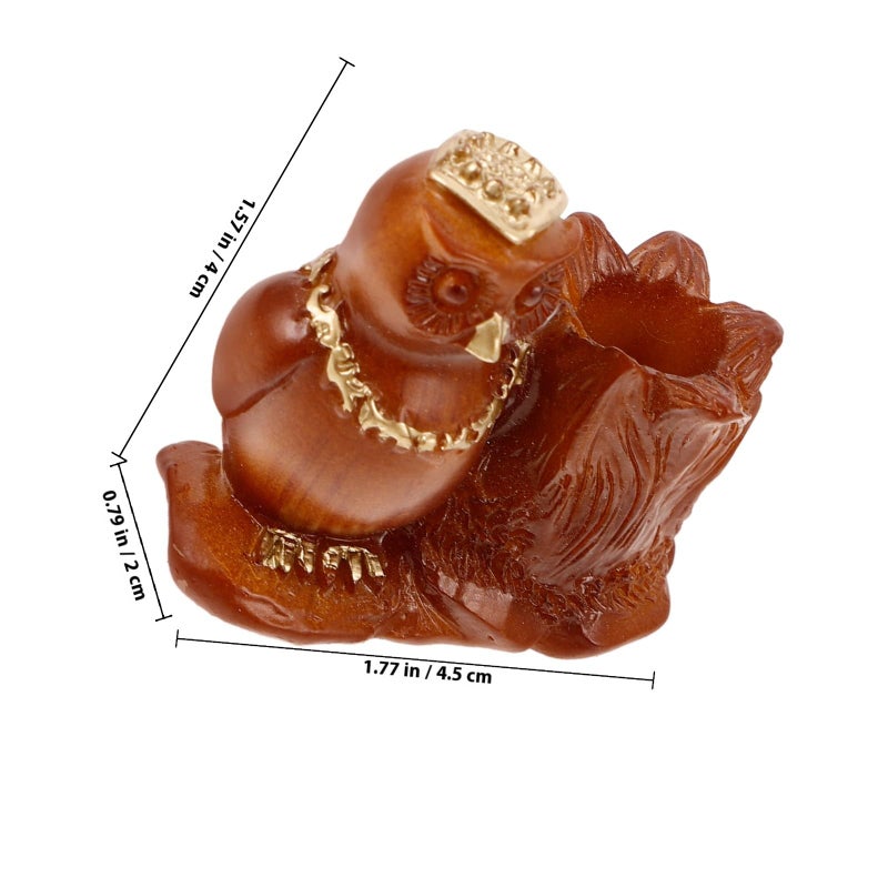 Cute Owl Pen Holder Small Resin Desk Organizer Stationery Storage Container - Image 3