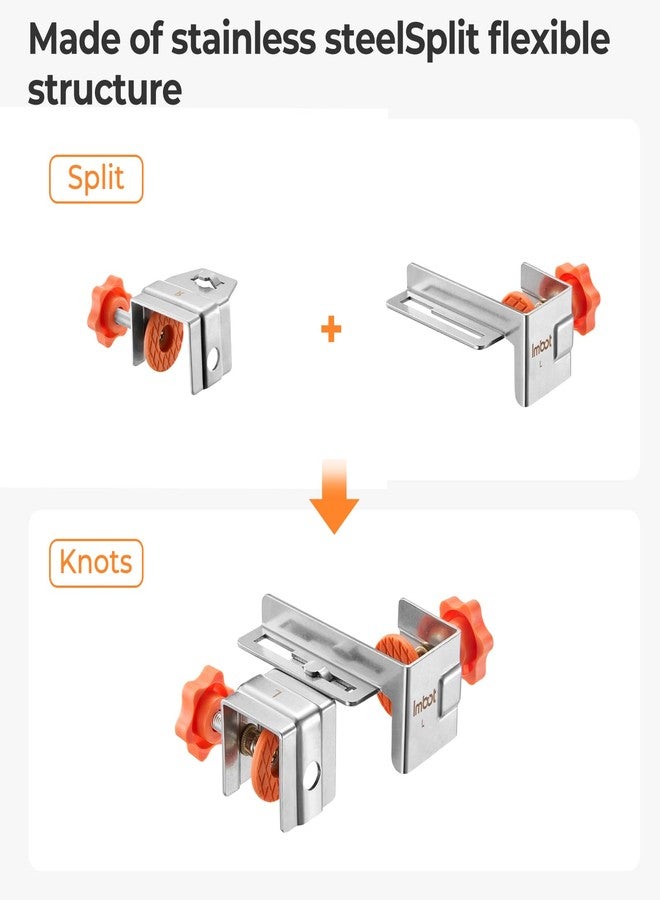 Imbot Drawer Front Installation Clamps Kit, Adjustable Stainless Steel Cabinet Drawer Mounting Clamp, For Woodworking Tools, Living Room Drawer Panel Mounting Clamp (With Storage Bag) - Image 3