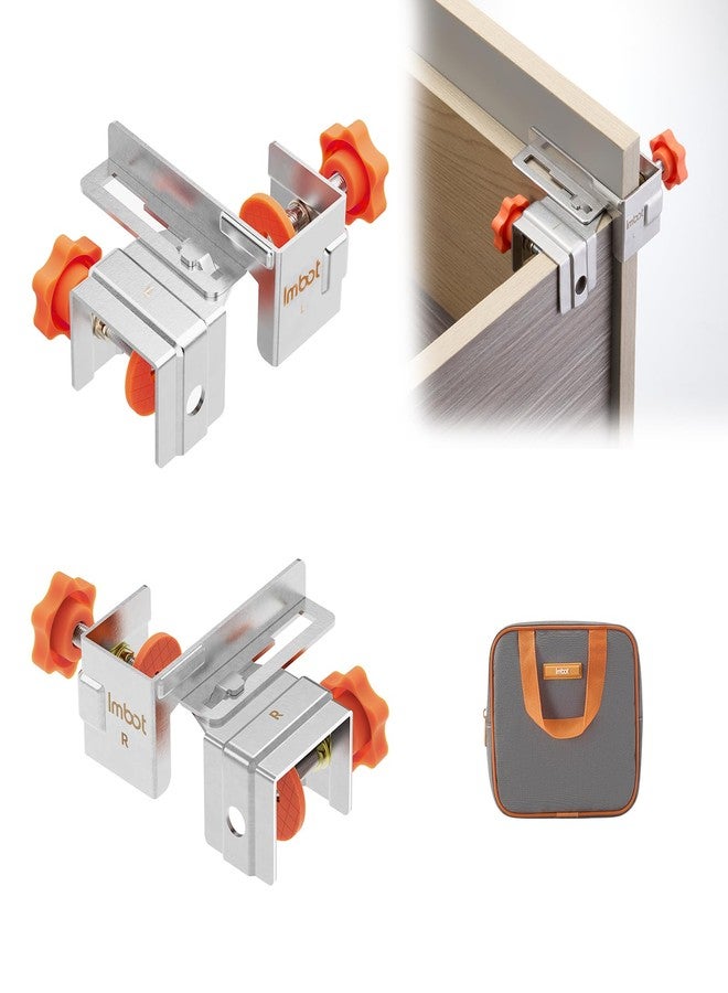 Imbot Drawer Front Installation Clamps Kit, Adjustable Stainless Steel Cabinet Drawer Mounting Clamp, For Woodworking Tools, Living Room Drawer Panel Mounting Clamp (With Storage Bag) - Image 1