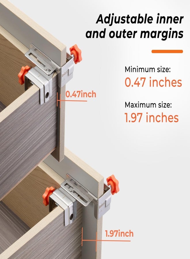 Imbot Drawer Front Installation Clamps Kit, Adjustable Stainless Steel Cabinet Drawer Mounting Clamp, For Woodworking Tools, Living Room Drawer Panel Mounting Clamp (With Storage Bag) - Image 4