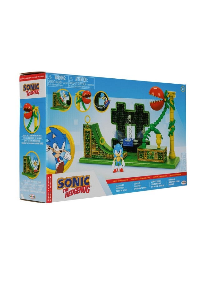Sonic The Hedgehog Stardust Speedway Zone Playset with 2.5" Sonic Action Figure - Image 3