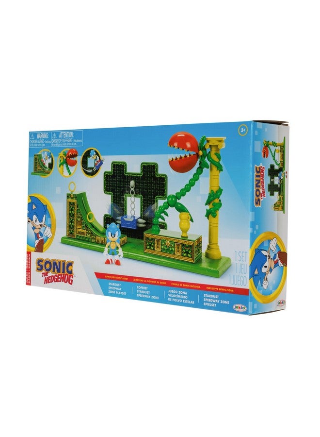 Sonic The Hedgehog Stardust Speedway Zone Playset with 2.5" Sonic Action Figure - Image 4