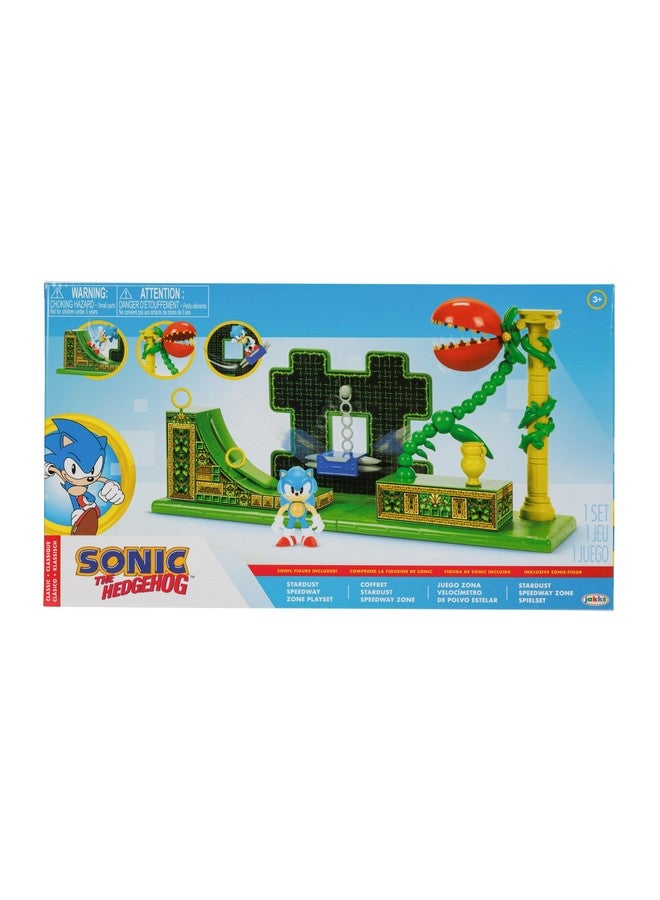 Sonic The Hedgehog Stardust Speedway Zone Playset with 2.5" Sonic Action Figure - Image 2