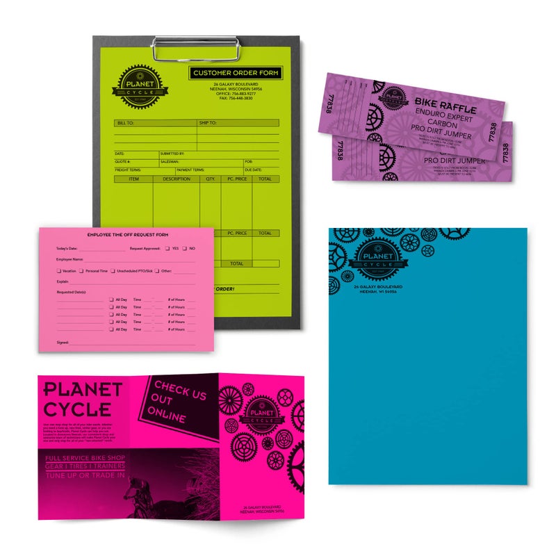 Neenah Astrobrights® Bright Color Paper, Letter Size Paper, 24 Lb, FSC Certified, Assorted Mini Pack, Pack Of 200 Sheets - Image 5