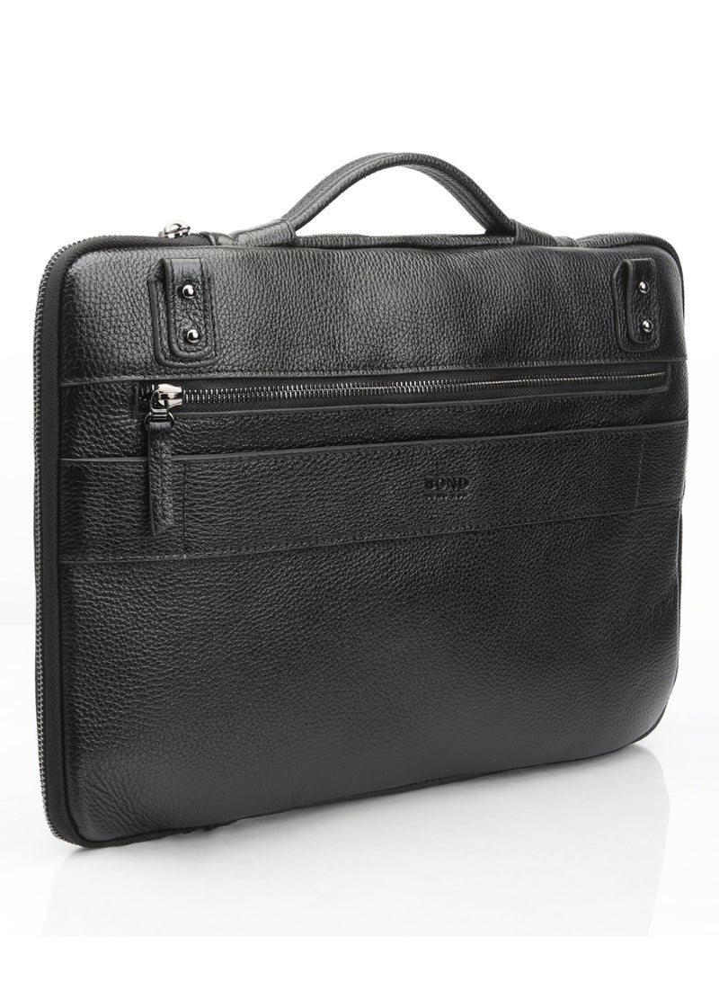 Bond Leather Laptop Bag Black - 1223 / 1418 - Image 2