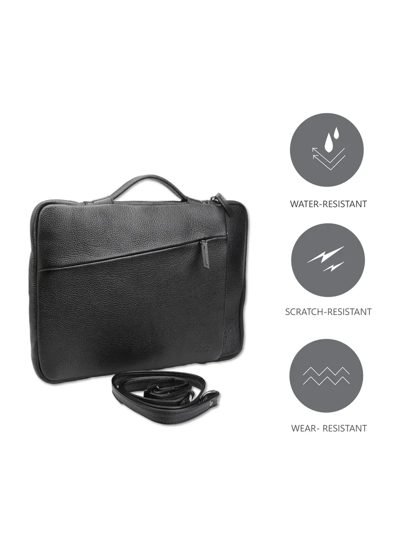 Trucare  Bond Leather Laptop Bag Black - 1223 / 1418  | Best Price UAE
