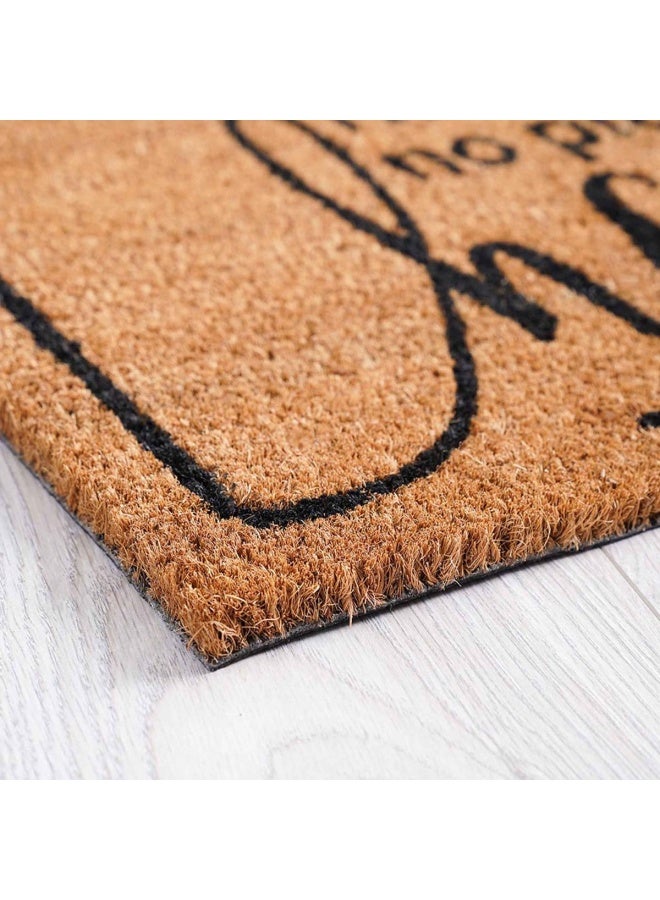 Pan Home سجادة باب كادي | مخطط طبيعي/أسود | مضاد للانزلاق | 40 × 60 سم - Image 3