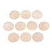 MUXSAM MUXSAM Round Wood Carved Appliques, 10-Pack Unpainted Flower Small Woodcarvings Decals Onlays for Mirrors Walls Doors - Image 2