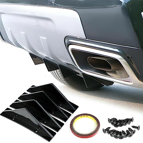 AICEL 4 قطع جناح شفة م diffuser خلفي للسيارة، ملحقات مضادة للصدمات، واقي زعنفة القرش، شفة مقسم خلفي مع براغي، زينة عالمية للسيارة SUV شاحنة - Image 3