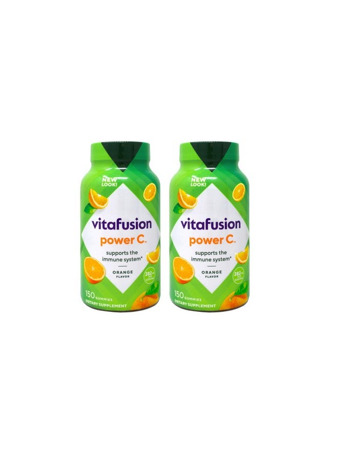 Vitafusion Power C Adult Vitamins Gummy, Immune Support, Natural Orange 150 ea (Pack of 2) - Image 1