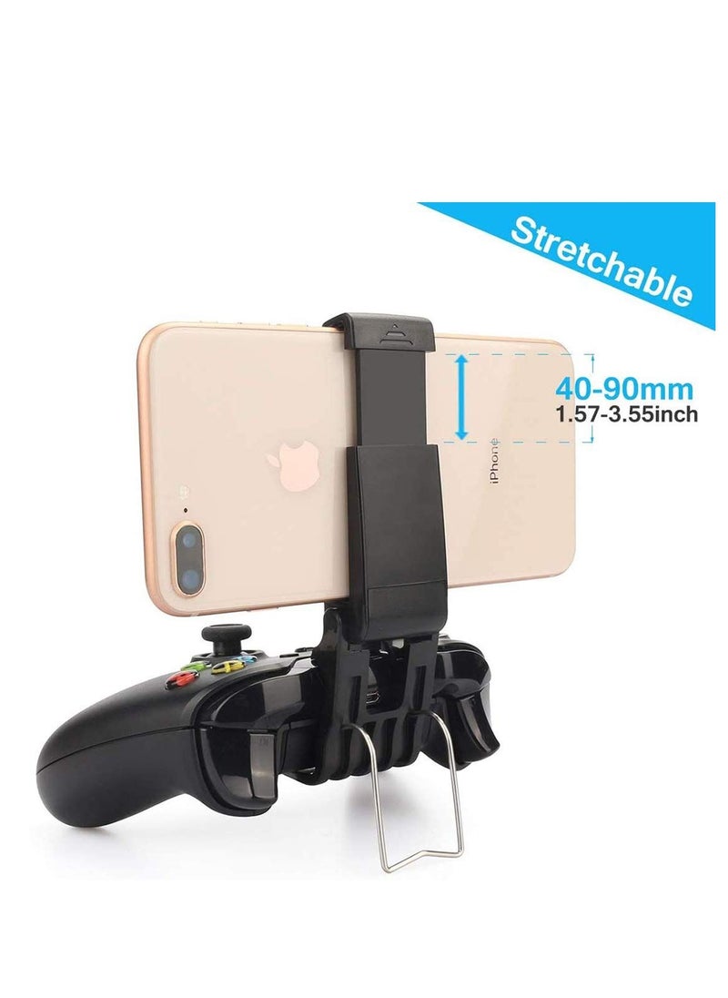 KASTWAVE - Controller Phone Mount Clip for Xbox One, Foldable Mobile Phone Holder for Game Controller, Smartphone Clamp Game Clip for Xbox One S/X, for Steelseries Nimbus and for XL Wireless Controllers - Image 1