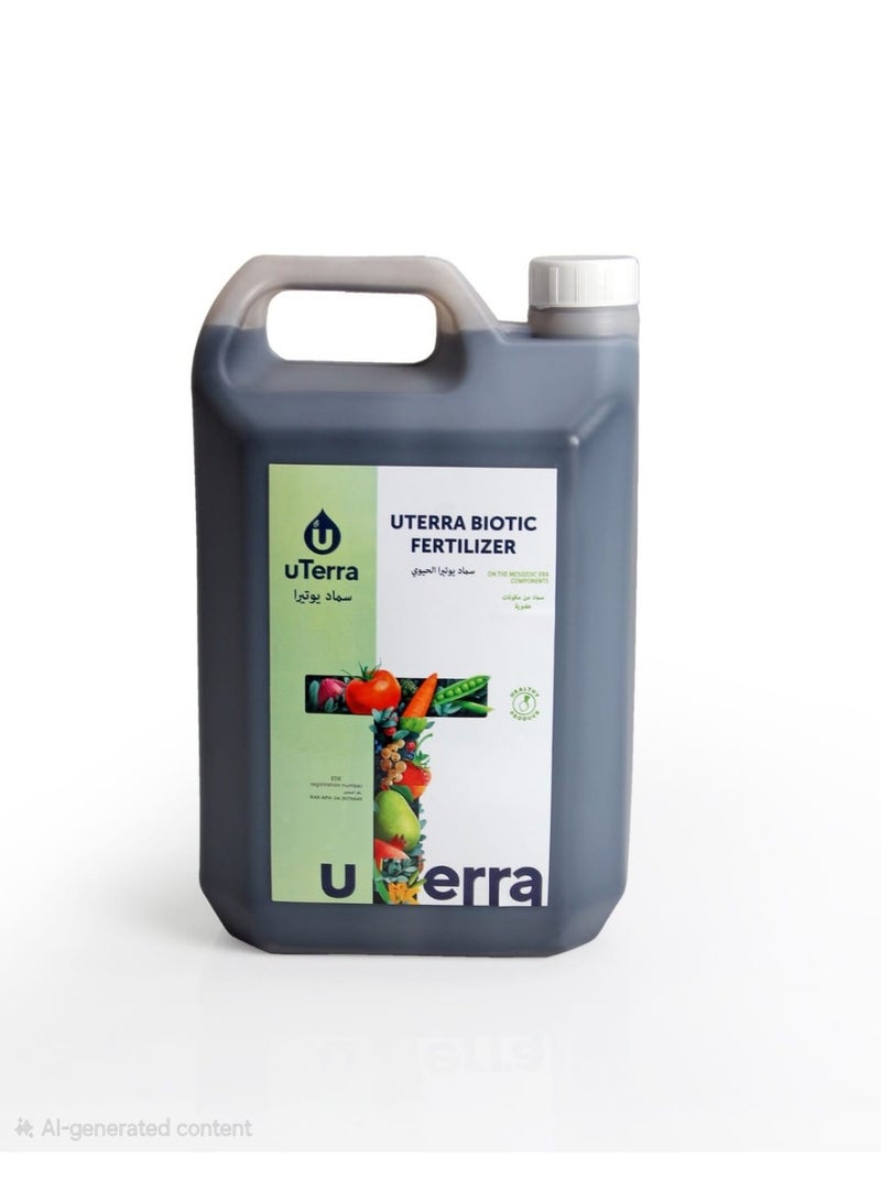 uTerra Biotic Fertilizer – Organic Liquid Soil Booster for All Plants | 5 Litre Bulk Pack | Professional & Commercial Grade | Chemical-Free | UAE - Image 1