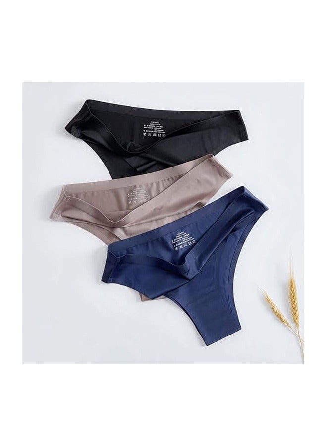 Unewshi Thong,Seamless Underwear for Women Panties,4 Pack Women’s Seamless Cheeky Hipster Underwear No Show Panties Invisibles Breathable Briefs Soft Stretch Bikini Lingerie - Image 2