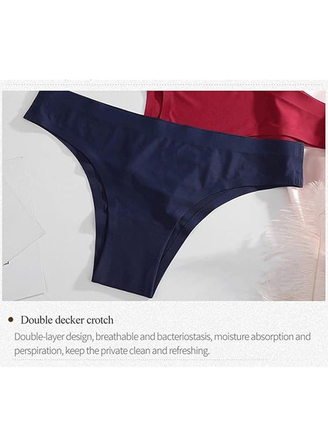 Unewshi Thong,Seamless Underwear for Women Panties,4 Pack Women’s Seamless Cheeky Hipster Underwear No Show Panties Invisibles Breathable Briefs Soft Stretch Bikini Lingerie - Image 5