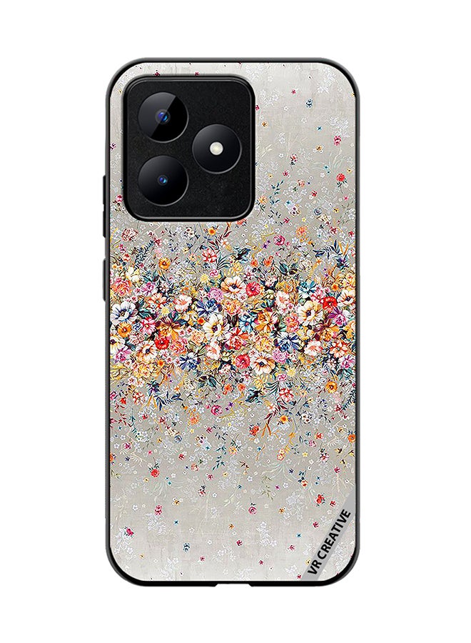 VR CREATIVE Protective Case Cover For Realme C53 Digital Floral Garland Design Multicolour - Image 1