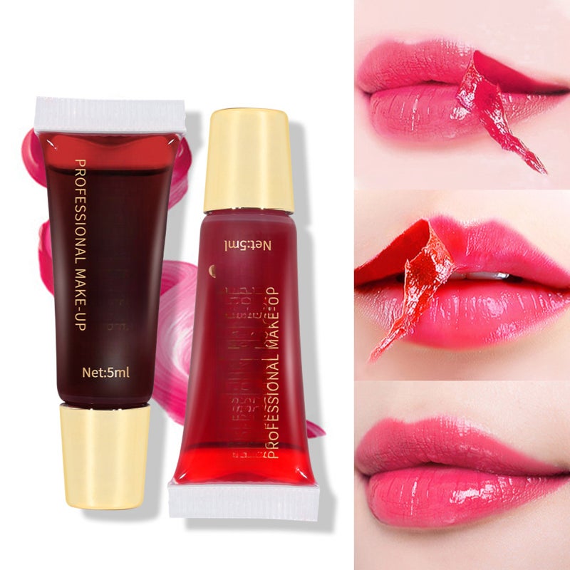 Peel Off Lip Stain Long Lasting Waterproof Lip Gloss Lip Tint - Image 4