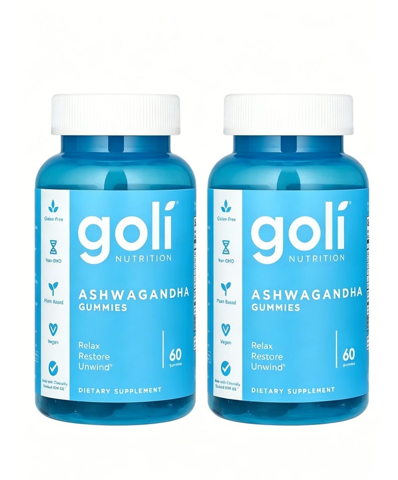 Goli Nutrition 2pcs Ashwagandha Relax Restore Unwind 60 Gummies - Image 1