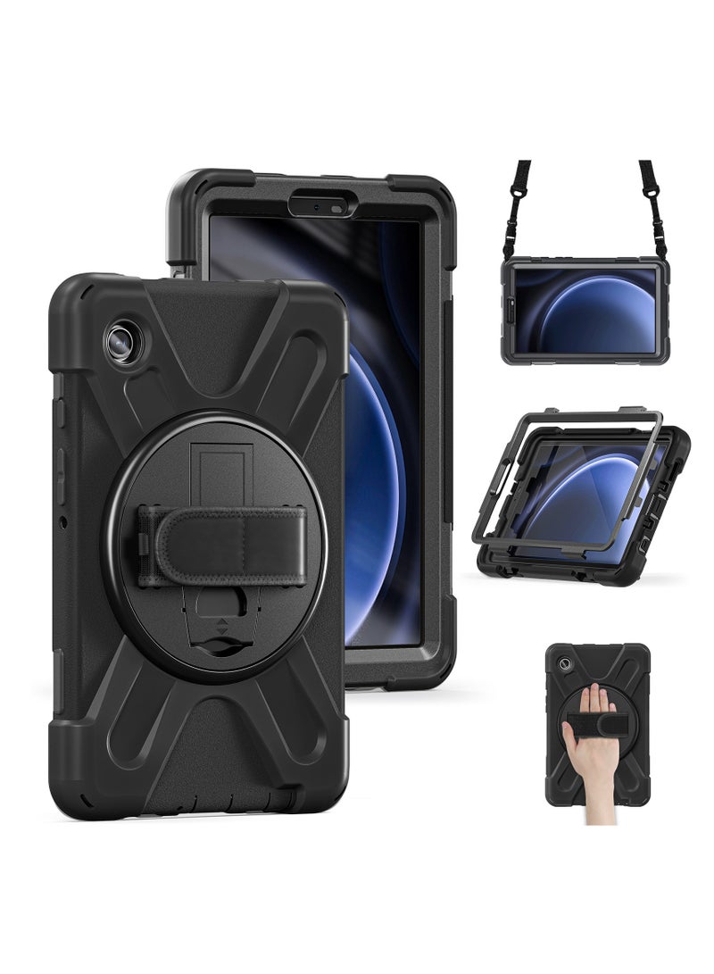 Rugged Case for Samsung Galaxy Tab A9 8.7 2023 X110/X 115 Case with Holder Ratable Stand Hand Strap Shoulder Belt  - Image 1