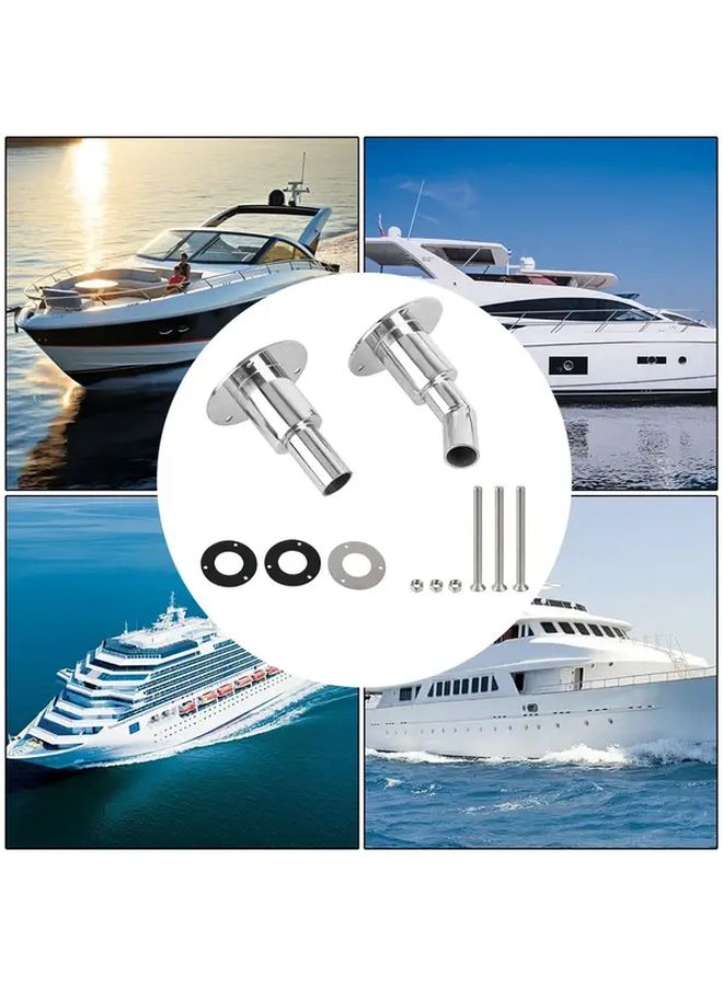 Universal 24mm Elbow Exhaust Pipe Connector Stainless Steel Heater Vent Smoke Discharge - Image 2