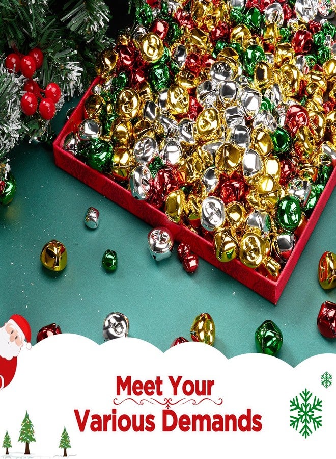 Sooez Silver Jingle Bells for Crafts, 50PCS 1inch Large Craft Bells with Crisp Sound, Christmas Bells Silver Bells for Crafts Christmas Decorations Halloween, Silver Jingle Bells 1 inch - Image 5