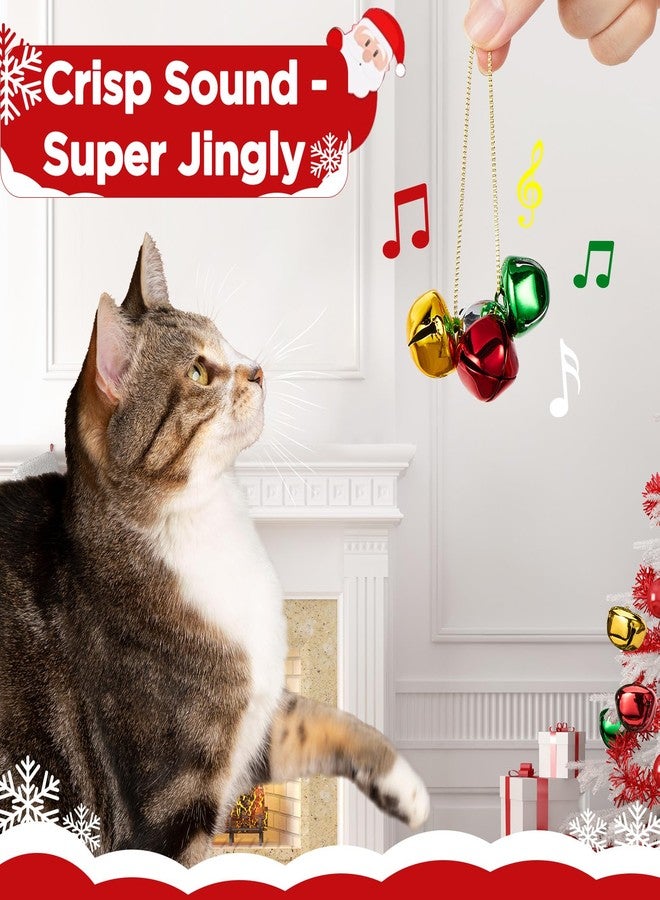 Sooez Silver Jingle Bells for Crafts, 50PCS 1inch Large Craft Bells with Crisp Sound, Christmas Bells Silver Bells for Crafts Christmas Decorations Halloween, Silver Jingle Bells 1 inch - Image 3