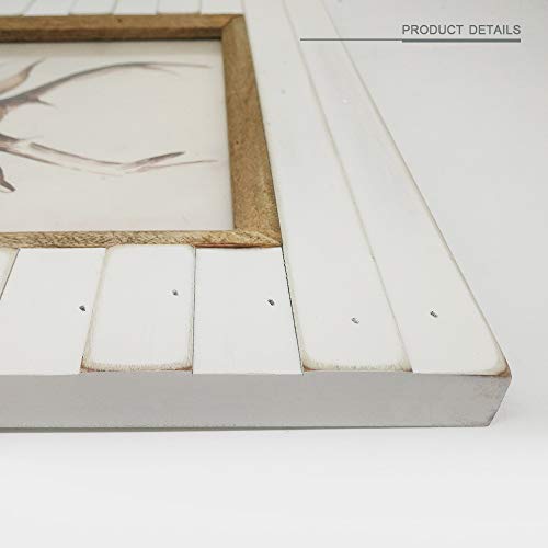 icheesday 8x10 Wooden Picture Frame Rustic Distressed White Photo Frame with Glass Cover Ready to Table Top and Wall Mounting - Image 3