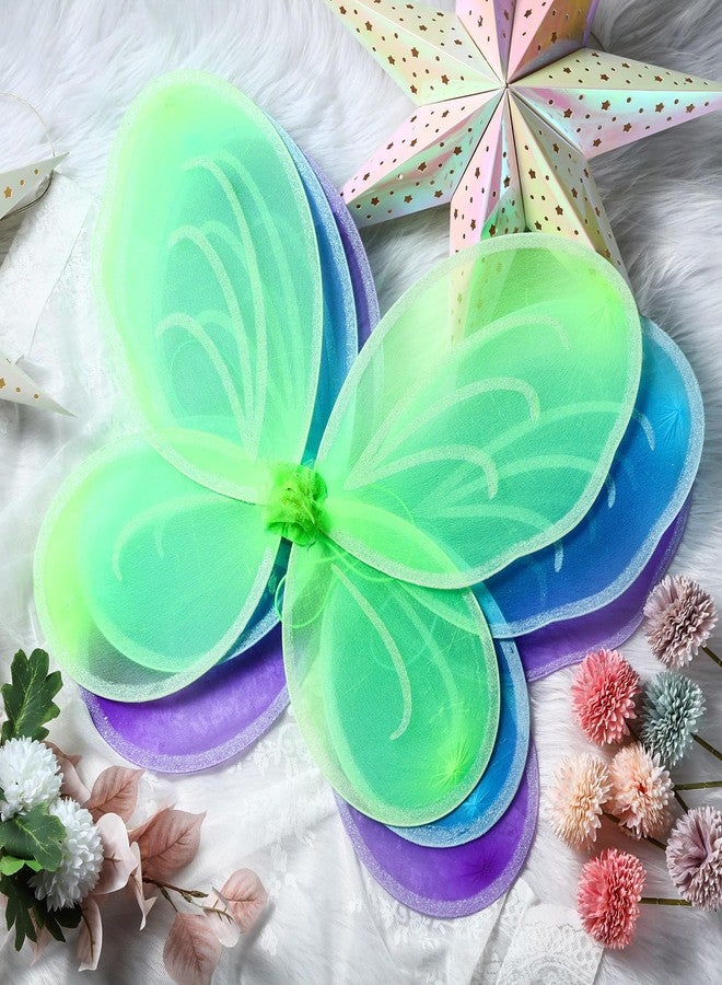 Geosar 24 Pcs Butterfly Wings Girls Fairy Wing Bulk Party Favor Decor Birthday Costume Dress up for Kids Gift(Colorful) - Image 4