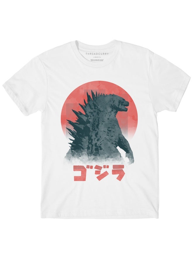 THREADCURRY Japanese Monster Fun Comic Cotton Graphic Printed Tshirt for Boys - Image 1