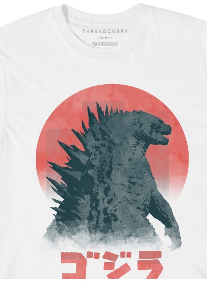 THREADCURRY Japanese Monster Fun Comic Cotton Graphic Printed Tshirt for Boys - Image 3