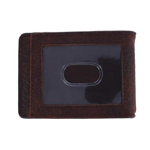 ARIAT Men's Large Logo Bull Hide Leather Bifold Money Clip Wallet - Image 2