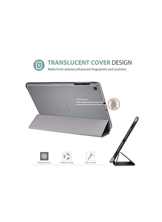 Procases - Galaxy Tab A 10.1 Case 2019 Model T510 T515 T517, Slim Lightweight Stand Case Shell Cover for 10.1 Inch Galaxy Tab A Tablet SM-T510 SM-T515 SM-T517 2019 Release -Grey - Image 1